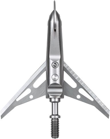 6PK Broadheads 100 Grains Steel 2 Blades Mechanical Broadhead | 420 Stainless, Archery Hunting, Crossbow, Compound Bow in Saudi Arabia