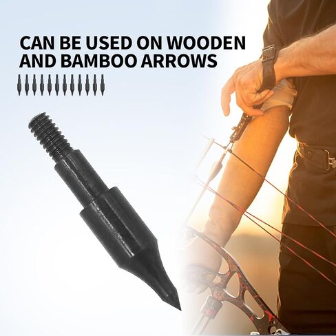 (12Pcs) Archery Points,100 Grains Archery Field Points,Archery Practice Hunting Arrow Tip for Recurve, Compound Bow Crossbow,Screw-in arrowheads in Saudi Arabia