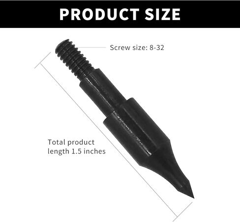 (12Pcs) Archery Points,100 Grains Archery Field Points,Archery Practice Hunting Arrow Tip for Recurve, Compound Bow Crossbow,Screw-in arrowheads in Saudi Arabia