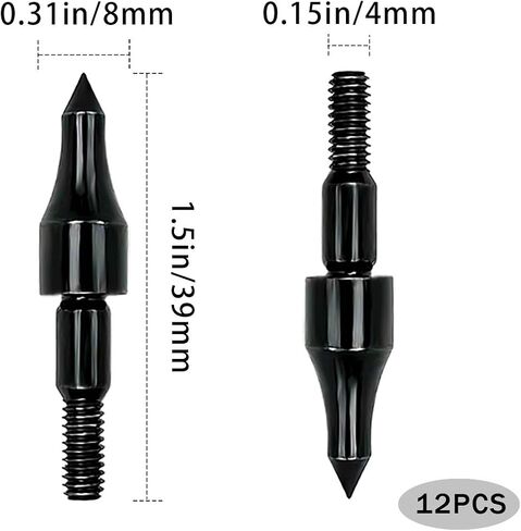 Qoaimu 100 Grain Archery Arrow Field Points Field Tips, High Precision 100 Grain Field Points, Screw-in Bullet Points for 5/16 Inch Arrows Broadheads for Recurve, Compound Bow Crossbow in Saudi Arabia