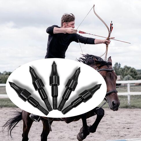 Qoaimu 100 Grain Archery Arrow Field Points Field Tips, High Precision 100 Grain Field Points, Screw-in Bullet Points for 5/16 Inch Arrows Broadheads for Recurve, Compound Bow Crossbow in Saudi Arabia