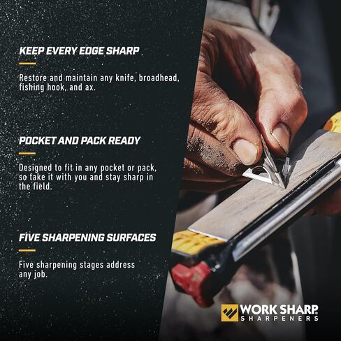 Work Sharp Guided Field Sharpener, Compact Travel Hunting Knife Sharpener Tool in Saudi Arabia