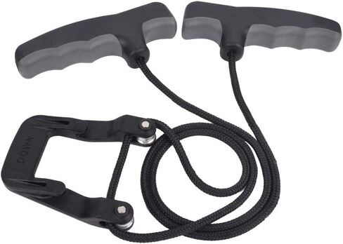 Compound Bow Crossbow Rope Cocking Device Pull Aid 4-Finger Silicone Wrapped Handle Green/Grey in Kuwait