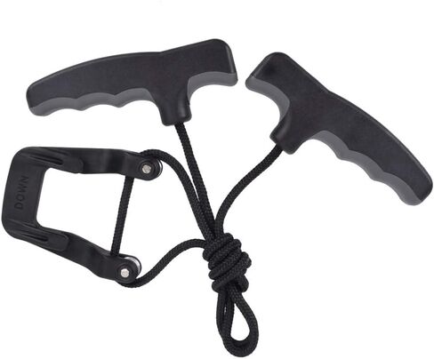 Compound Bow Crossbow Rope Cocking Device Pull Aid 4-Finger Silicone Wrapped Handle Green/Grey in Kuwait