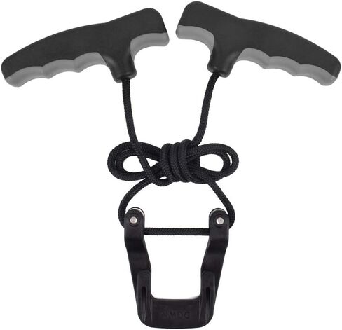 Compound Bow Crossbow Rope Cocking Device Pull Aid 4-Finger Silicone Wrapped Handle Green/Grey in Kuwait