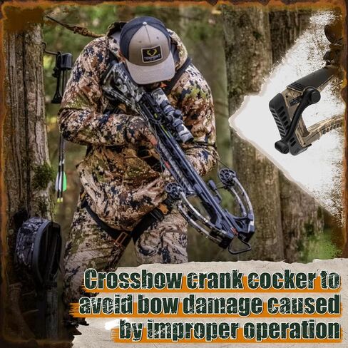 Upgraded BAR20020 Crank Cocking Device for Crossbow, Compatible with Barnett Series, Ambidextrous, 93% Draw Weight Reduction, Easy Install, Black Hunting Accessory in Saudi Arabia
