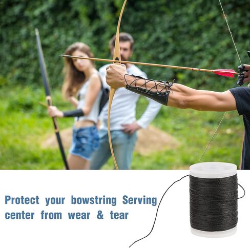 Mozeat Lens 120 yard/110 m Recurve Bow String Serving Thread Nylon Bowstring for Compound Archery Bow Tying Nock Point Compound Bow Accessories in Saudi Arabia