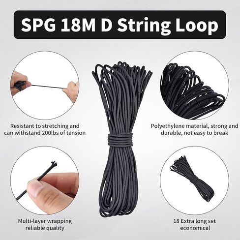 SPG 59ft D Loop Material - Tear and Durable - Archery D Loop String for Compound Bow Withstand 200lbs Bow Release D Loop String with Bow String Wax Bowstring Maintenance Tools in Kuwait