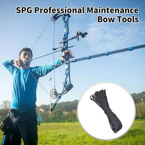 SPG 59ft D Loop Material - Tear and Durable - Archery D Loop String for Compound Bow Withstand 200lbs Bow Release D Loop String with Bow String Wax Bowstring Maintenance Tools in Kuwait