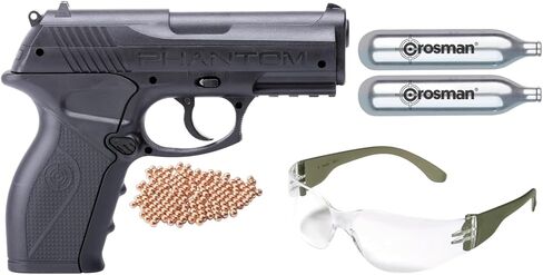 Crosman P10KT CO2 BB Pistol Kit - 20-Round Mag - 480 FPS - Black | Safety Glasses Included - Copperhead Bbs Included - Co2 Cartridges Included in Kuwait