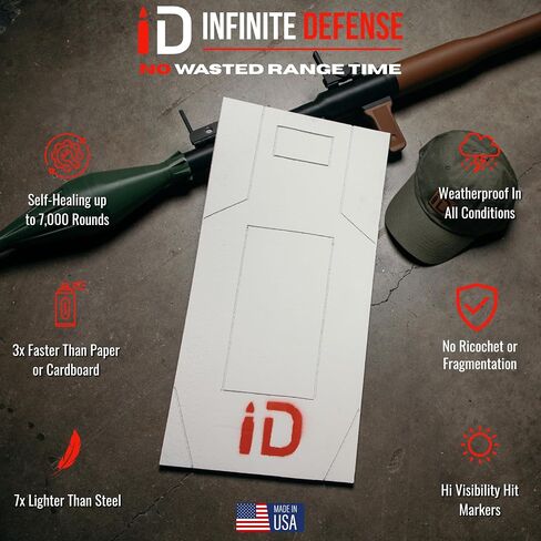 ID Self Healing C-Zone Infinity Target | Long-Lasting Shooting Target | Reactive Training Target | Universal Mounting | High-Impact Resistance | Range Practice in Saudi Arabia
