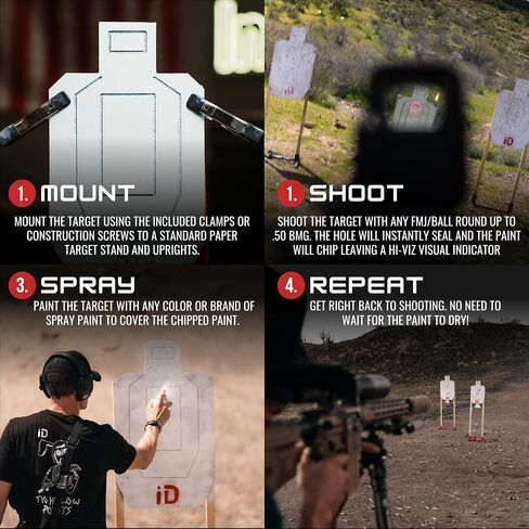 ID Self Healing C-Zone Infinity Target | Long-Lasting Shooting Target | Reactive Training Target | Universal Mounting | High-Impact Resistance | Range Practice in Saudi Arabia
