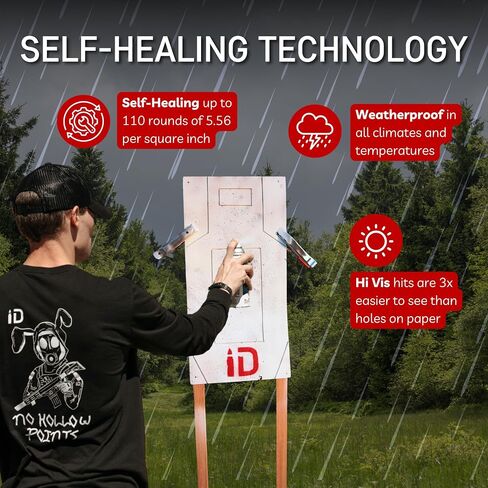 ID Self Healing C-Zone Infinity Target | Long-Lasting Shooting Target | Reactive Training Target | Universal Mounting | High-Impact Resistance | Range Practice in Saudi Arabia