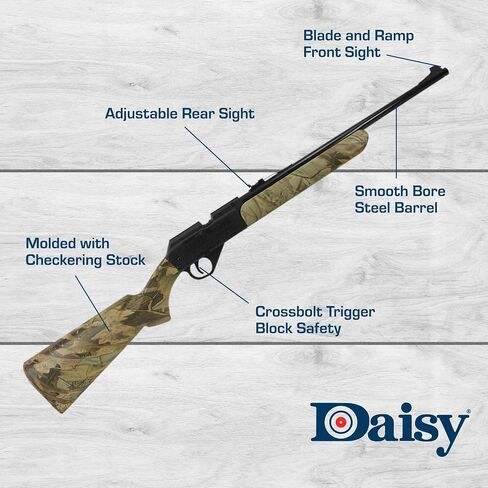 Daisy Powerline 35 Multi-Pump .177 BB/Pellet Air Rifle - Camo | Pump Up Handle Sets Your Power - Fires Both Bbs And Pellets - Easy To Adjust Rear Target Sights in Saudi Arabia