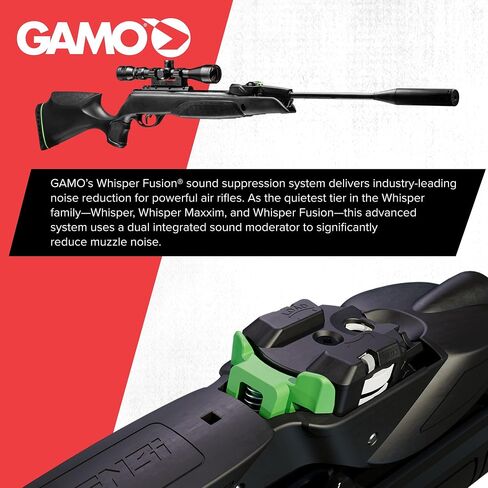 Gamo Swarm Magnum PRO 10X GEN3i Inertia Fed Break Barrel Air Rifle | High-Power Magnum Gas Piston - Upgraded Multi-Shot Loader System - Heavy Sound Dampening Over The Barrel in Kuwait