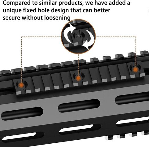 Mlock Picatinny Rail Set, Aluminum Airsoft Rail Accessories, 3 5 7 9 11 13 Slots with 13 T-Nuts & Screws, 3 Wrench-Rounded Corner in Saudi Arabia