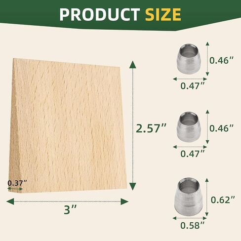 Axe Hammer Handle Wedge Kit with 1 Wooden and 3 Corrugated Steel Wedges | Fit for Hatchet Repairing and Fixing, Axe Wedge Kit in Saudi Arabia