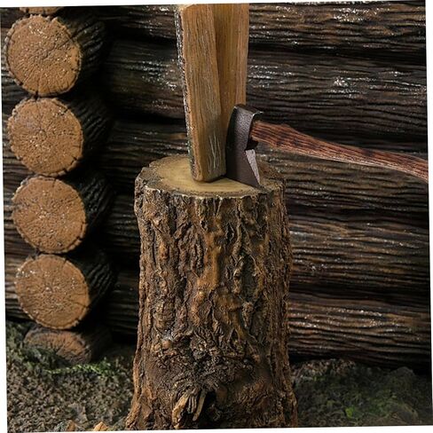 Axe Handle Beech Wood 18.5in Long Ax Handle Replacement Carbonized Hatchet Handle with Curved End Smooth Impact Resistant Axe Handles, Axe Handle, 18.50inch in Saudi Arabia