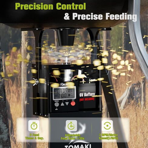 6V Deer Feeder Kit, Motor and Timer Metal Kit, Digital Game FeederTimer, Mounting Bracket Included, Up to 8 Feed Time, Easy to Install, Weatherproof Feed Kit in Saudi Arabia