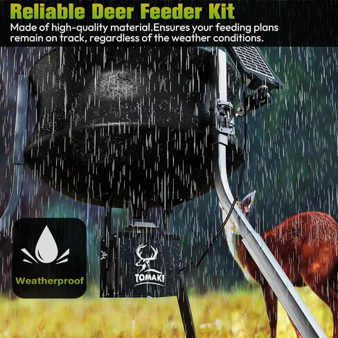 6V Deer Feeder Kit, Motor and Timer Metal Kit, Digital Game FeederTimer, Mounting Bracket Included, Up to 8 Feed Time, Easy to Install, Weatherproof Feed Kit in Saudi Arabia