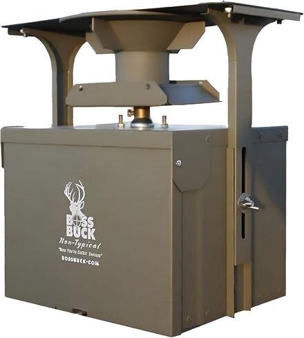 BOSS BUCK 12V Auto Large Feed Kit | Hunting Versatile Automatic Durable Steel Control Box with Digital Timer & Motor for Deer Game Feeder in Saudi Arabia