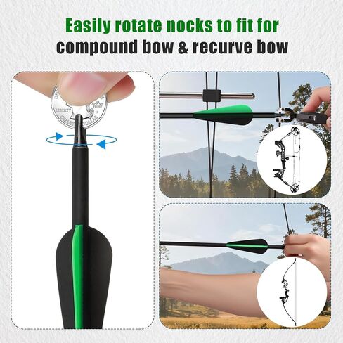 30" 7Pcs Archery Carbon Arrows Practice Arrow with Removable Tips Shaft Spine 500 for Both Compound Bow and Recurve Bows in Saudi Arabia