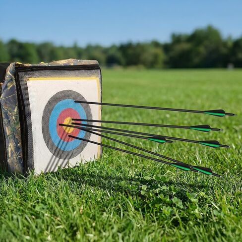 30" 7Pcs Archery Carbon Arrows Practice Arrow with Removable Tips Shaft Spine 500 for Both Compound Bow and Recurve Bows in Saudi Arabia
