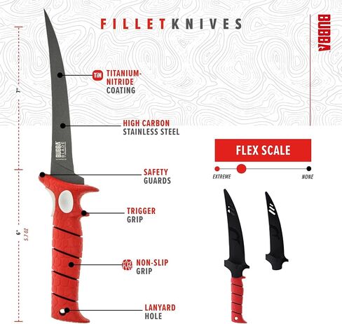 Bubba 7 Inch Tapered Flex Fillet Fishing Knife in Saudi Arabia