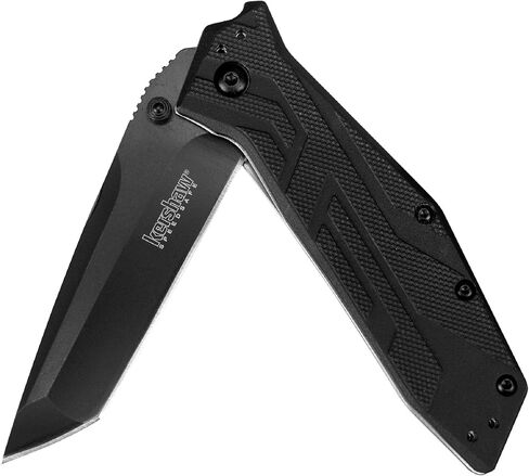 Kershaw Brawler Pocket Knife, All-Black, 3 Inch Tanto Blade in Saudi Arabia