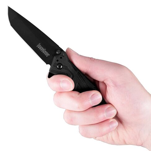 Kershaw Brawler Pocket Knife, All-Black, 3 Inch Tanto Blade in Saudi Arabia