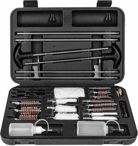 Universal Gun Cleaning Kit for Pistol, Shotgun, Rifle, Handgun, Airgun, Revolver, Cleaning Kit with Brushes, Jags, Slotted Tips, Portable Case in Saudi Arabia