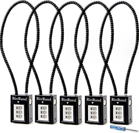 RioRand 15 Inch Combination Gun Cable Lock | 3-Digit Keyless Firearm Safety Lock Compatible with Pistols, Revolvers, Rifles, Shotguns, BB Guns with Reset Screwdriver in Saudi Arabia