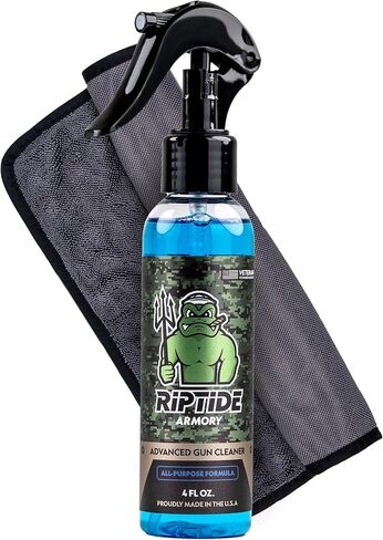 Riptide Armory Advanced Gun Cleaner 16oz - All Purpose Gun Cleaner Targets Carbon Deposits, Metals & Residue - Effective on All Surfaces & Finishes - Veteran Owned & Formulated by US Navy SEAL in Saudi Arabia
