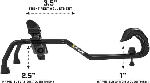 Caldwell Stinger Adjustable Ambidextrous Rifle Shooting Rest with Lightweight Design for Rifle Shooting, Stability, Sight in in Saudi Arabia
