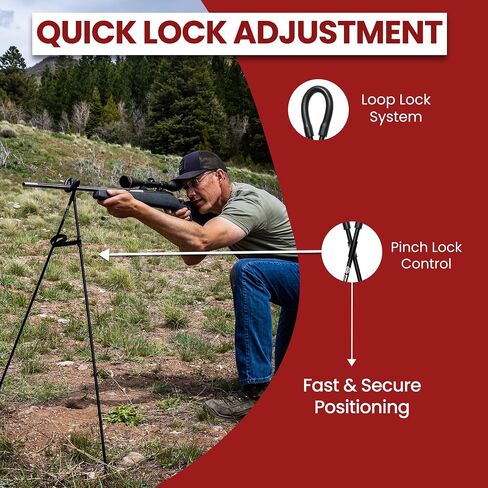 Bipod Shooting Stick for Hunting Rifles & Adjustable Bipod Shooting Rest, Sitting Shooting Sticks for Monopod & Bipod, Universal Bipod Sticks Adaptable for All Models of Rifles in Saudi Arabia