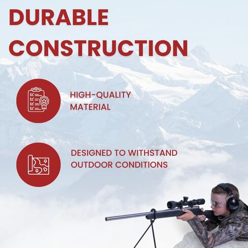 Bipod Shooting Stick for Hunting Rifles & Adjustable Bipod Shooting Rest, Sitting Shooting Sticks for Monopod & Bipod, Universal Bipod Sticks Adaptable for All Models of Rifles in Saudi Arabia