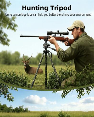60" Rifle Shooting Tripod, Stable, 360° V-Yoke Rest,3D Pan Head for Hunting | 2.6lb, Folds to 18". 360° V-yoke, 3/8 Thread, 1/4" QR Plate. Rubber feet, Wind Hook, Sponge Grip, Carry Bag, for Crossbow in Saudi Arabia