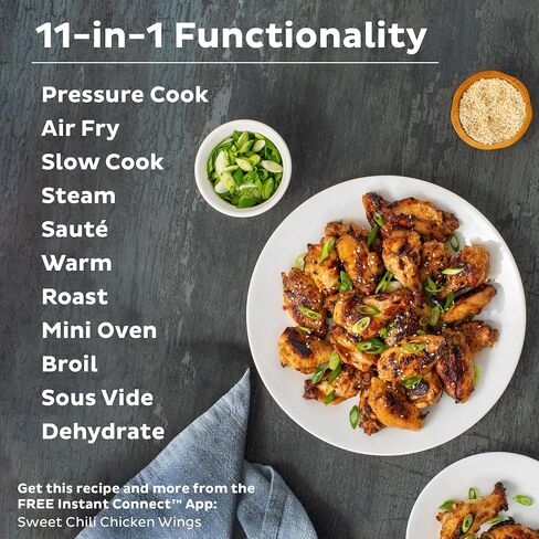 Instant Pot Duo Crisp 11-in-1 Air Fryer and Electric Pressure Cooker Combo with Multicooker Lids that Air Fries, Steams, Slow Cooks, Sautés, Dehydrates, & More, Free App With Over 800 Recipes, 6 Quart in Saudi Arabia