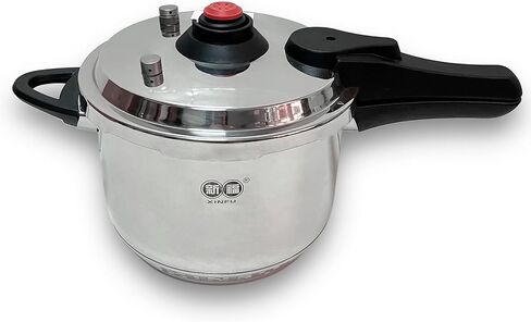 XINFU Heavy Duty 304 Stainless Steel Pressure Cooker 8.5 Quart, Serves 6-8, Standard and Fast Modes, Multi-Safety, Even-Heat Patented Base, Compatible with Gas, Electric, Ceramic and Induction Stoves in Saudi Arabia