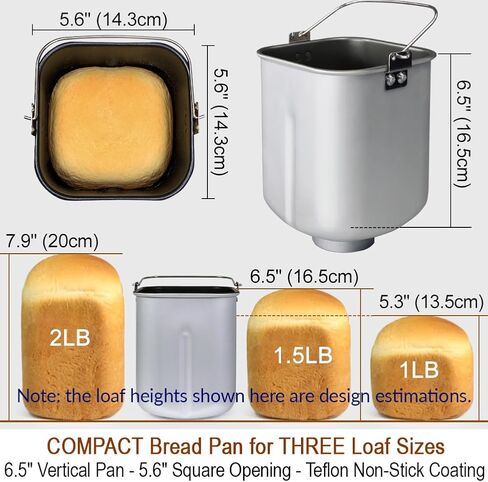 KITCHENARM 19-in-1 HANDY Bread Machine with Homemade Cycle and Gluten Free Setting - Beginner Friendly 2LB 1.5LB 1LB White Bread Maker Machine with Recipes and Delay Timer in Saudi Arabia