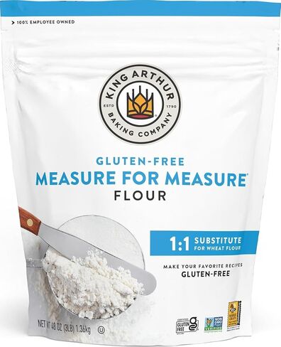 King Arthur Measure for Measure Gluten-Free Flour: All-Purpose 1:1 Substitute for Wheat Flour, Non-GMO, Kosher Certified, 3 lbs Bag for Baking Cookies, Cakes, Muffins in Kuwait