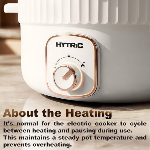 HYTRIC 4.5L Electric Pot, 1200W Non-Stick Hot Pot Electric with Dual Power | Fast Heating, Electric Hot Pot for Pasta & Steak, Overheat & Boil-Dry Protection, Perfect for Family, Dorm, Easy to Clean in Saudi Arabia