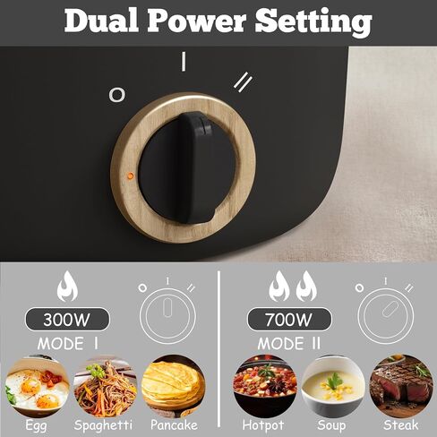 HYTRIC Electric Pot, 2.5L Portable Electric Hot Pot with Dual Power, Black | Non-Stick Pot, Multi-Functional for Stir Fry, Steak, Noodles, Ramen Cooker for Dorm & Office, Overheat & Boil-Dry Protection in Saudi Arabia