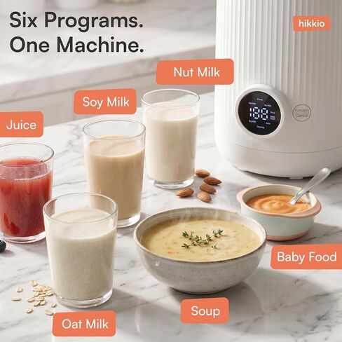 8-in-1 Nut Milk Maker Machine – Homemade Soy, Almond, Oat & Coconut Plant-Based Milk Maker – Delay Start, Keep Warm, Self-Cleaning – 20 oz in Saudi Arabia