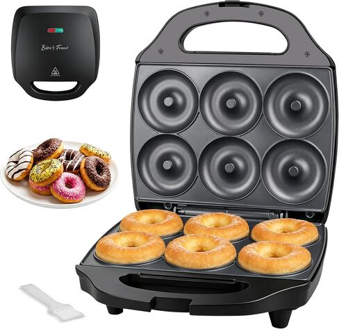 Baker’s Friend Mini Donut Maker Machine for Home, 6 x 3'' Mini Doughnut Maker Machine, Donut Maker for Kids, Maquina Para Hacer Donas, Donut Baking Pan, Donut Party, Aqua in Saudi Arabia