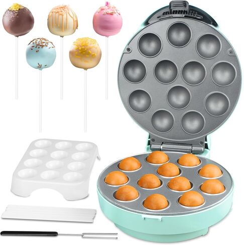 Baker’s Friend 3 in 1 Mini Waffle Maker with Removable Plates, Mini Pancake Maker, Grilled Cheese Maker, Breakfast Sandwich Maker Press, Indoor Grill, Belgian Waffle Maker, Aqua in Saudi Arabia