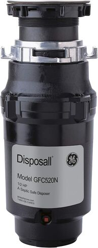 GE Disposall Continuous Feed 1/2 Horsepower Motor Garbage Disposer, Good for Grinding: Cooked Meat, Beans, & Seeds, Easy Install Kit and Power Cord Included, Recommended for 2-4 Person Homes, GFC525N | Continuous Feed, Jam Resistant Technology, Quiet Moto in Kuwait