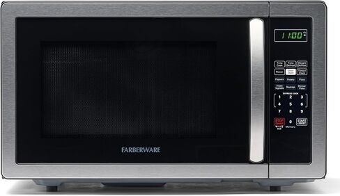 Farberware 1100W 2.2 cu ft Countertop Microwave Oven With Smart Sensor, LED Lighting, Child Lock - For Apartments and Dorms in Saudi Arabia