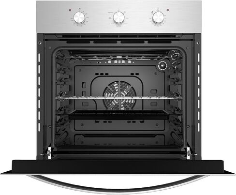 Empava 24" 2.3 cu ft Single Electric Convection Wall Oven, Stainless Steel | 6 Cooking Functions, Convection Cooking, Mechanical Knob Controls, Low-E Tempered Glass, 2-Year US Warranty in Saudi Arabia