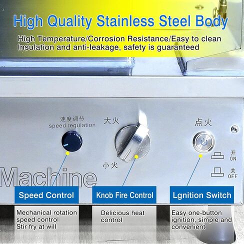 Commercial Automatic Cooker with water spray,Automatic 360° Stir Fry Cooker,Automatic Cooking Machine,Drum Type Stir Frying Machine,Auto Cooking Wok Fried Machine (Propane, Countertop) in Saudi Arabia